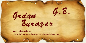 Grdan Burazer vizit kartica